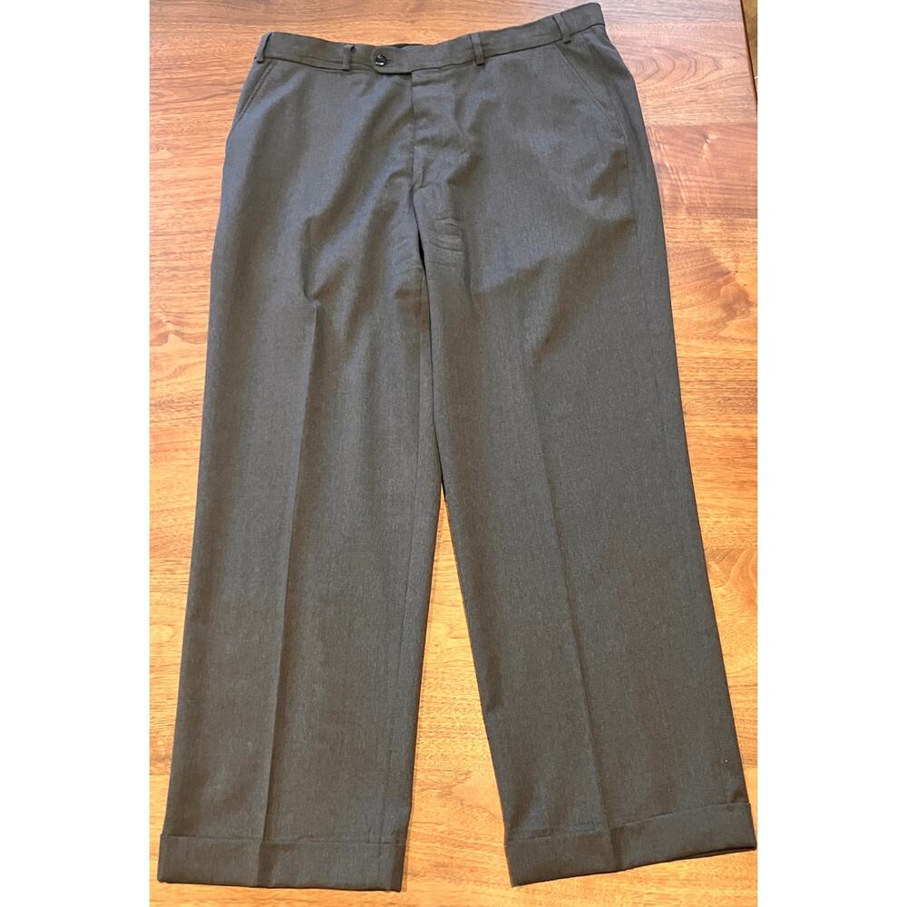 HITL Vaticana Super 120s Wool Dress Pants‎ Mens 36x29 Gray Cuffed